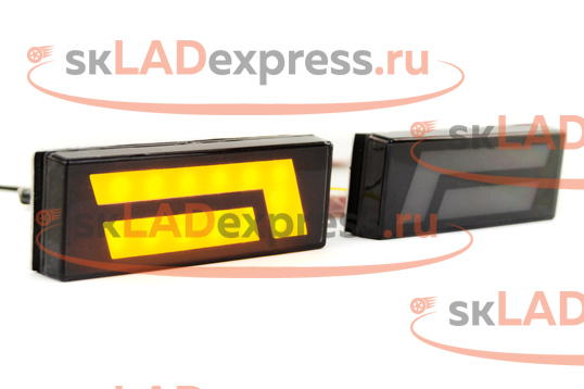 LED повторители поворотника желтые с L-образным рисунком (полосы) на Лада Нива 4х4, Легенд_1
