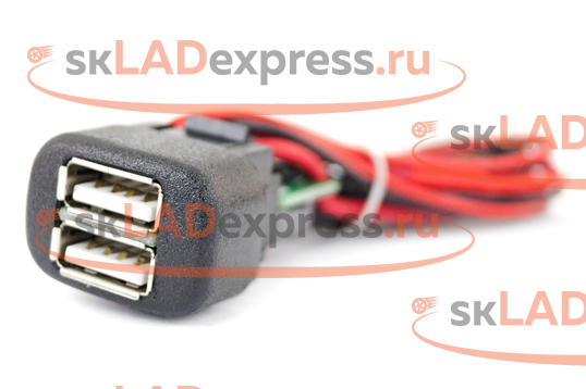 USB зарядное устройство, 2 слота на ВАЗ 2108-21099, 2110-2112 (под европанель), 2113-2115, Лада Калина, Нива 4х4, Шевроле Нива _1