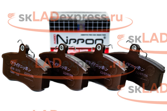 Комплект колодок переднего тормоза Allied Nippon на ВАЗ 2108-2115, Лада Калина, Калина 2, Гранта, Гранта FL, Приора, Datsun_1