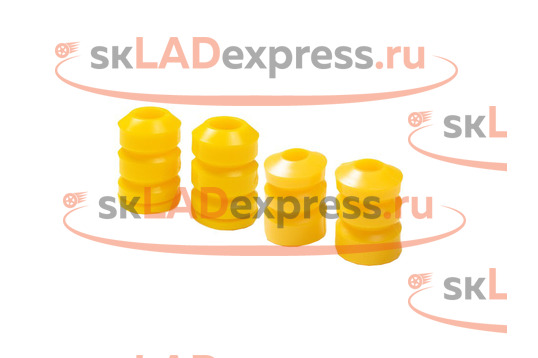 Комплект отбойников передней и задней подвески, желтый полиуретан CS20 Comfort на ВАЗ 2108-21099, 2113-2115_1