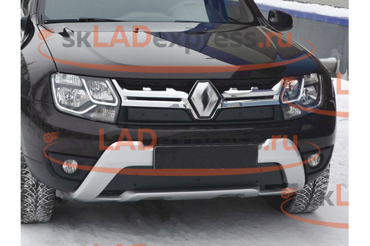 Зимняя заглушка решетки радиатора нижняя КАРТ 4М на Renault Duster с 2015 г.в._1