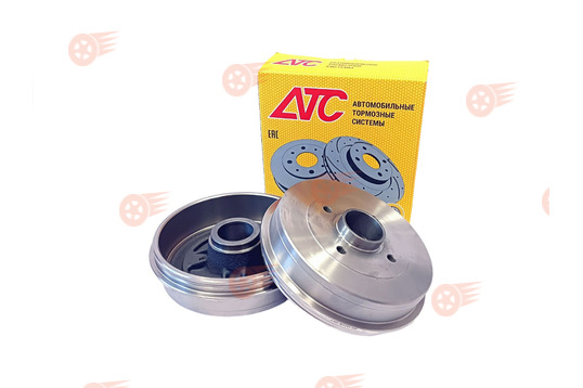 Задние тормозные барабаны ATC на Renault Logan, Sandero, Clio, Megane, Symbol, Twingo с АБС и подшипником 52 мм_1