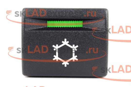 Кнопка кондиционера, белая подсветка, зеленая индикация на Лада Гранта FL, Нива Легенд_1