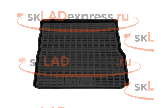 Коврик багажника полиуретановый без карманов Rezkon на Лада Веста SW, Веста SW Cross_1