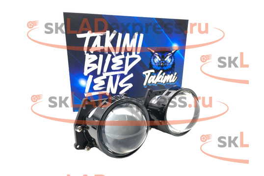 Диодные линзы с ближним и дальним светом Bi-Led LENS Takimi A13 3 дюйма 12В универсальные на легковой транспорт_1