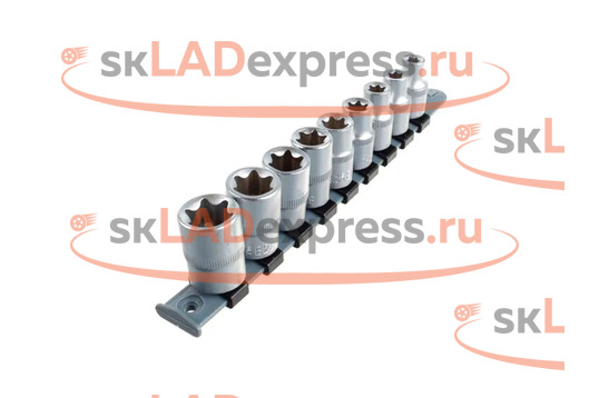 Набор головок-звездочек Е10-Е24, 1/2, 9 предметов Сервис Ключ 76600_1
