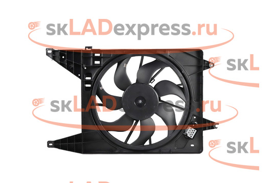 Вентилятор охлаждения с кожухом BYSUN PARTS на 16 кл Лада Ларгус с кондиционером_1