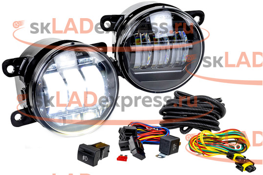 Комплект подключения ПТФ ML Auto Light Technology с противотуманными фарами Sal-Man 65W в бампер Урбан на Лада Нива 4х4 с 2019 г.в., Нива Легенд_1