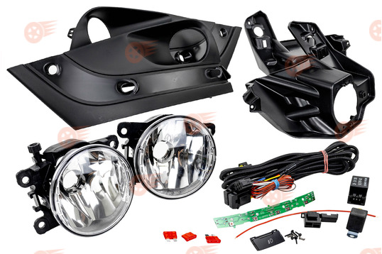 Комплект подключения ПТФ ML Auto Light Technology с платой, противотуманными фарами Тюн-Авто, рамками и кронштейнами на Лада Веста_1