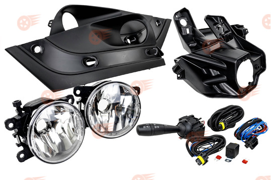 Комплект подключения ПТФ ML Auto Light Technology с подрулевым переключателем, противотуманными фарами Тюн-Авто, рамками и кронштейнами на Лада Веста_1