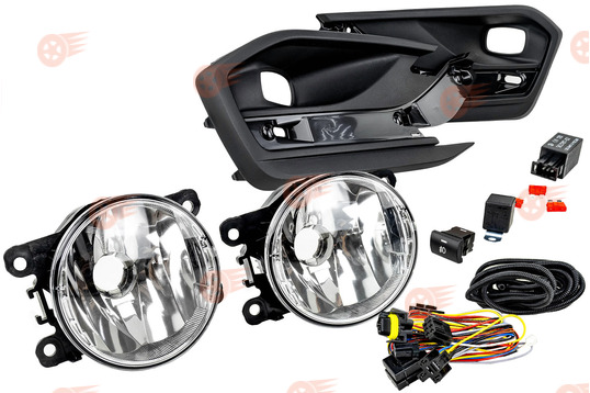 Комплект подключения ПТФ ML Auto Light Technology с противотуманными фарами Тюн-Авто и рамками на Лада Веста NG_1