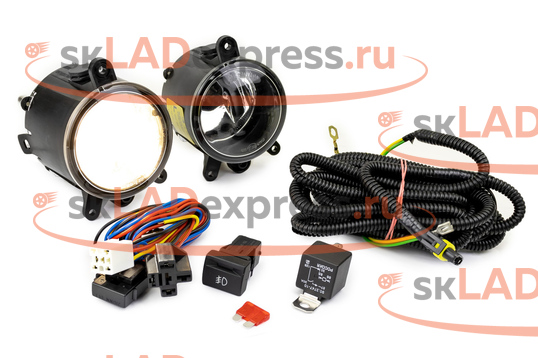 Комплект подключения ПТФ ML Auto Light Technology с противотуманными фарами AL (без рамок ПТФ) на Лада Приора 2, Приора SE_1