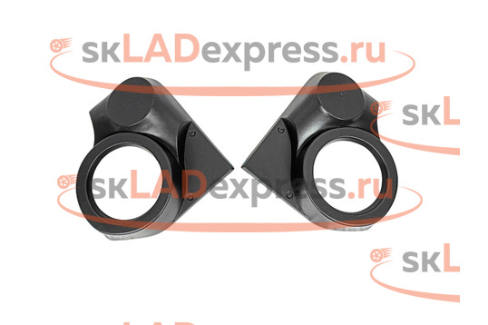 Подиумы двухкомпонентные под динамики 16 см  и рупор в обивку передних дверей Урбан АвтоСоната на Лада Нива 4х4, Нива Легенд_1