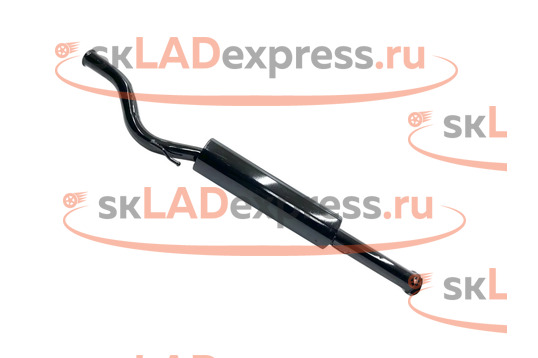 Глушитель основной прямоточный, овальная бочка Stinger Auto на ВАЗ 21099_1