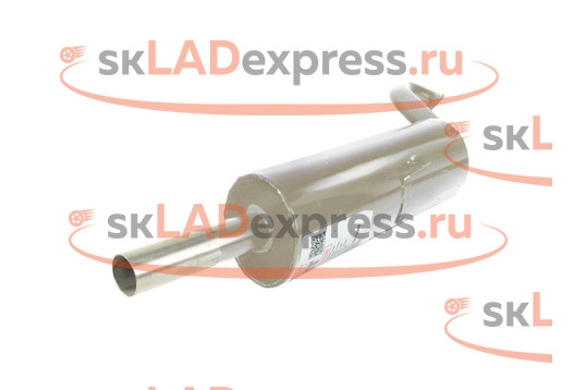 Глушитель основной прямоточный, нержавеющая сталь, овальная бочка Stinger Auto на ВАЗ 2101-2107_1