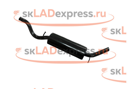 Глушитель основной прямоточный, овальная бочка Stinger Auto на Лада Калина седан, универсал_1
