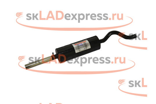 Глушитель основной прямоточный, овальная бочка Stinger Auto на Лада Веста Кросс_1