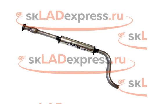 Резонатор с гофрой, нержавеющая сталь Stinger Auto на ВАЗ 2110-2112 с двигателем 1.5 л_1
