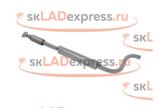 Резонатор с гофрой под паук, нержавеющая сталь Stinger Auto на ВАЗ 2110-2112_1