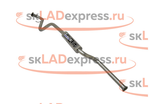 Резонатор со специальной набивкой, нержавеющая сталь Stinger Auto на Шевроле Нива, Лада Нива Тревел_1