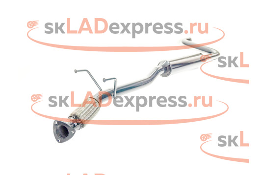 Резонатор с гофрой, нержавеющая сталь, штатная установка Stinger Auto на Лада Веста Кросс_1