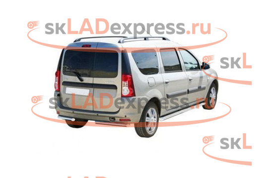 Защита заднего бампера Уголки d63,5 ТехноСфера на Лада Ларгус_1
