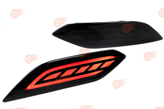 Катафоты заднего бампера диодные черные на Лада Веста NG_1