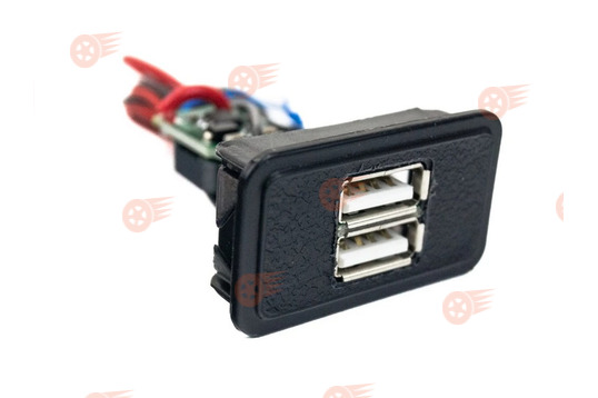 USB зарядное устройство вместо заглушки панели приборов, 2 слота ШТАТ на ВАЗ 2106, 2107_1