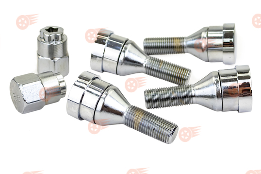 Комплект хромированных секретных болтов HERZOG на ВАЗ с литыми дисками_1