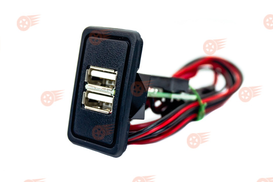 USB зарядное устройство вместо заглушки панели приборов, 2 слота на ВАЗ 2108-21099 (высокая панель), 2113-2115, Лада Нива 4х4_1
