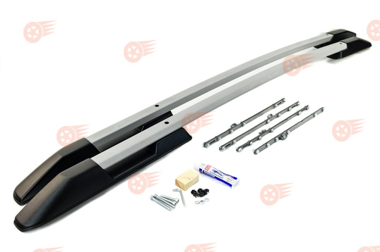 Комплект рейлингов серые для установки без сверления АПС на Hyundai Santa-Fe 3 2012-2018 г.в._1