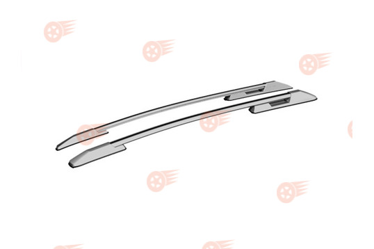 Комплект рейлингов серебристый пластик для установки без сверления АПС на Hyundai Santa-Fe 3 2012-2018 г.в._1