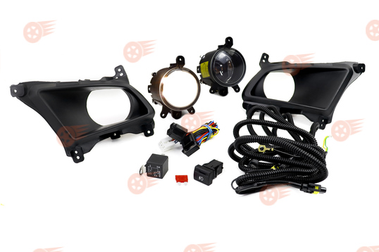 ПТФ оригинальные AL с монтажным набором под установку в бампер нового образца на Лада Приора 2, Приора SE_1