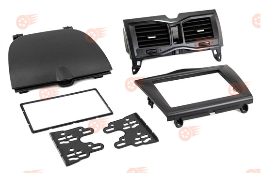 Комплект переходной рамки под 2DIN магнитолу с соплом и центральным вещевым ящиком на Лада Калина 2, Гранта FL_1