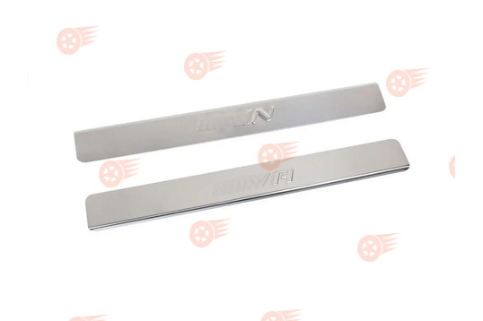 Накладки на пороги хромированные короткие на Лада Нива 4х4 2121, 21213, 21214, 2131_1