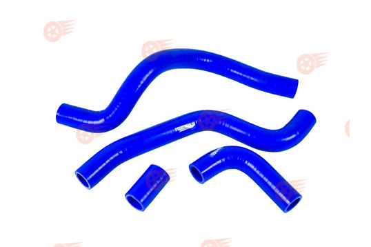 Патрубки радиатора силиконовые синие под термостат старого образца на ВАЗ 2110-2112_1
