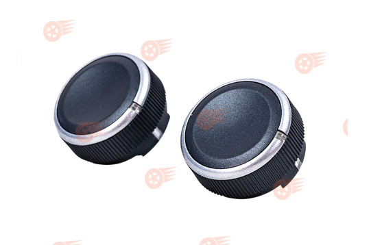 Ручки блока отопителя, серебристое кольцо (матовое) на Hyundai Solaris_1