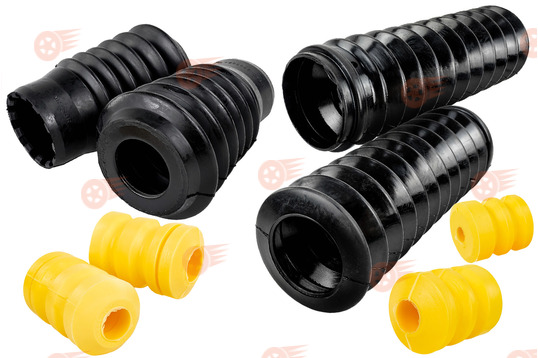 Комплект черных пыльников амортизаторов передней и задней подвески с отбойниками на ВАЗ 2108-2115, Лада Гранта, Калина, Приора_1