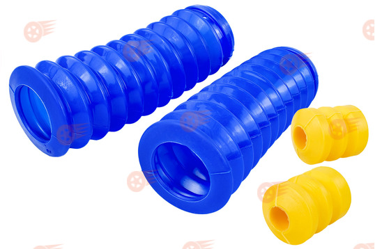 Комплект синих силиконовых пыльников задних амортизаторов с отбойниками на ВАЗ 2108-2115, Лада Гранта, Калина, Приора_1