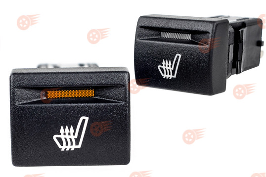 Комплект кнопок обогрева сидений, 2 шт, белая подсветка, оранжевая индикация на Лада Гранта FL, Нива Легенд_1