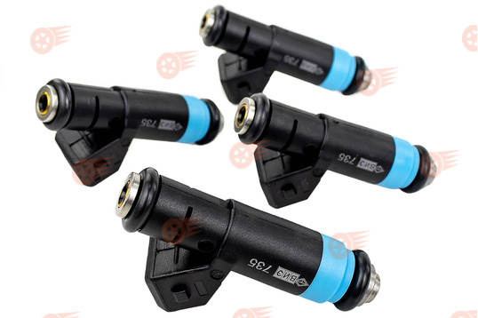 Комплект топливных форсунок ВИЭ 735, 4 шт на 16 кл ВАЗ 2110-2112, Лада Калина, Приора, Гранта с двигателем ВАЗ 21124_1