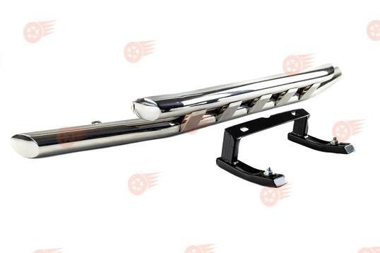 Защита переда 0247 Труба двойная d 63,5, нержавеющая сталь ТехноСфера на Шевроле Нива_1