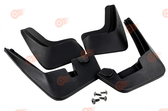 Комплект передних и задних резиновых брызговиков Rezkon на Лада Ларгус_1