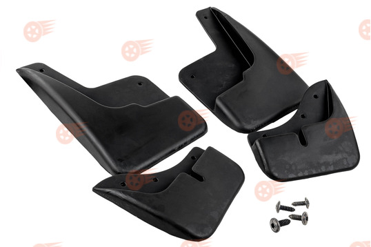 Комплект передних и задних резиновых брызговиков Rezkon на Лада Калина_1