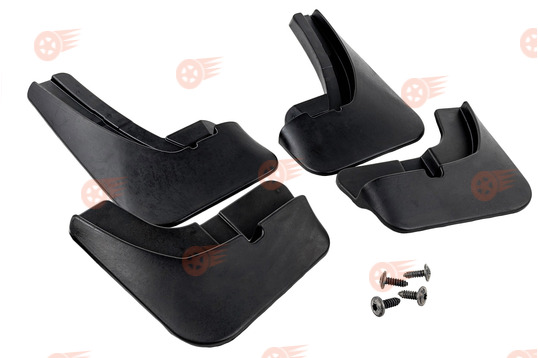 Комплект передних и задних резиновых брызговиков Rezkon на Лада Икс Рей Кросс_1