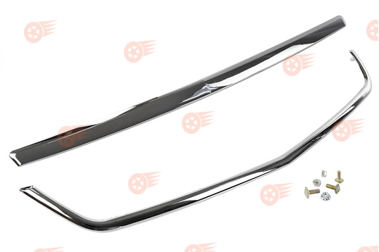 Комплект хромированных сабли капота и молдинга переднего бампера на Лада Приора SE, Приора 2_1