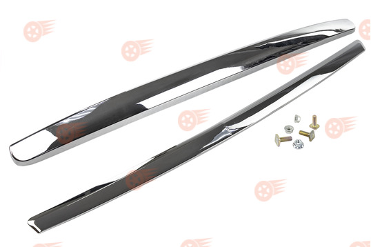 Комплект хромированных накладок (сабель) капота и заднего номера с крепежом на Лада Приора SE, Приора 2_1