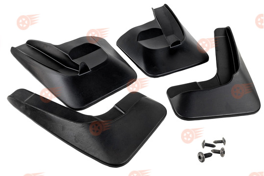 Комплект передних и задних резиновых брызговиков Rezkon на Лада Калина 2, Гранта, Гранта FL, Datsun_1