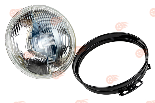 Фара белая (стекло+отражатель) с черным ободком на Лада Нива 4х4, Нива Легенд_1