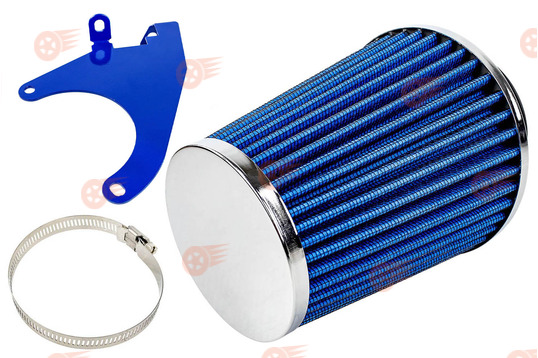 Комплект синего закрытого воздушного фильтра нулевого сопротивления с кронштейном на 8кл ВАЗ 2108-2115, Лада Гранта, Гранта FL, Калина, Калина 2, Приора_1